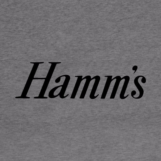 Hamm's Beer Logo - slanted serif in black by Eugene and Jonnie Tee's